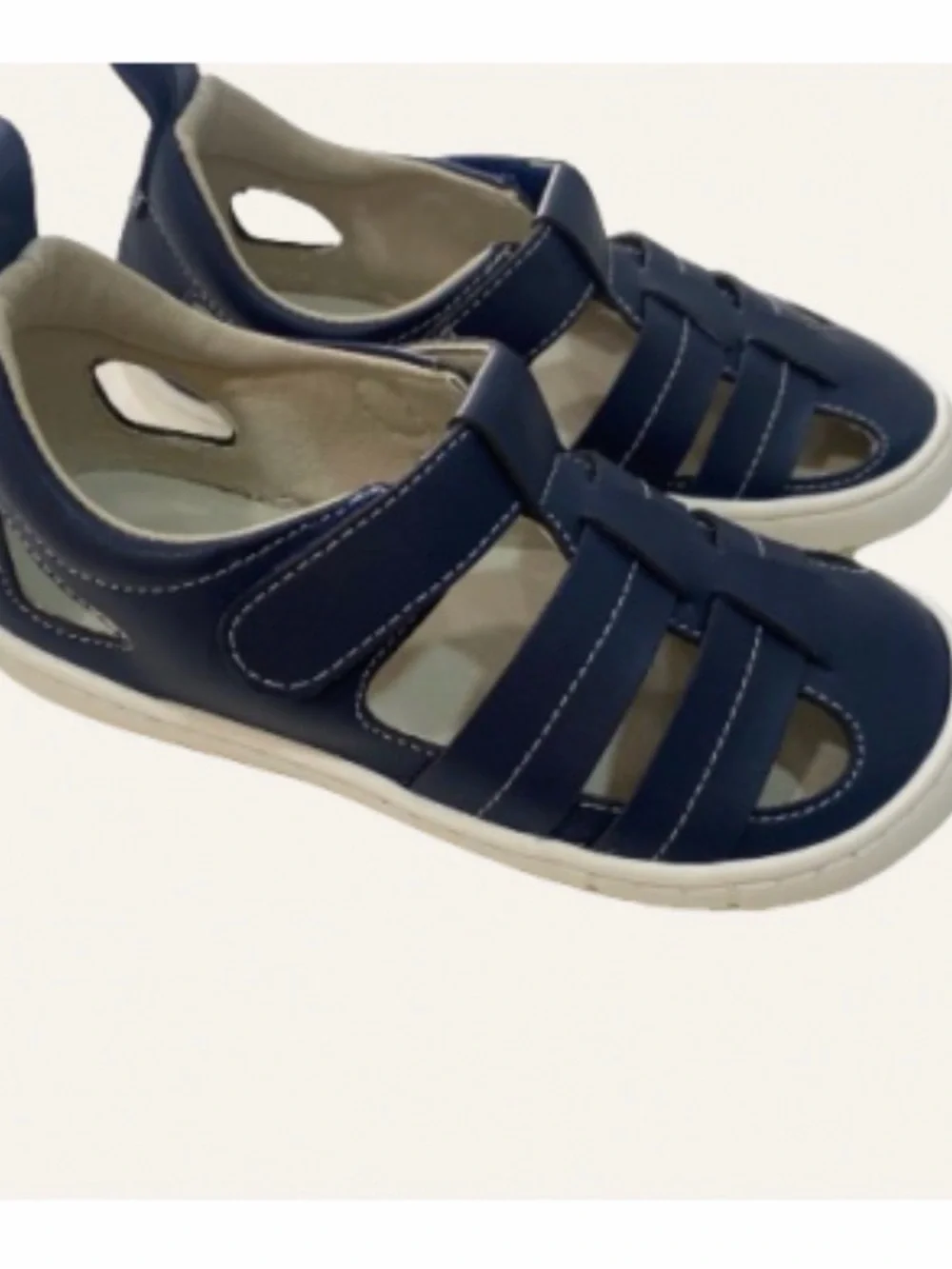 Eco Barefoot Navy Sandalia Blanca Junior from Spain kids size 27 EU